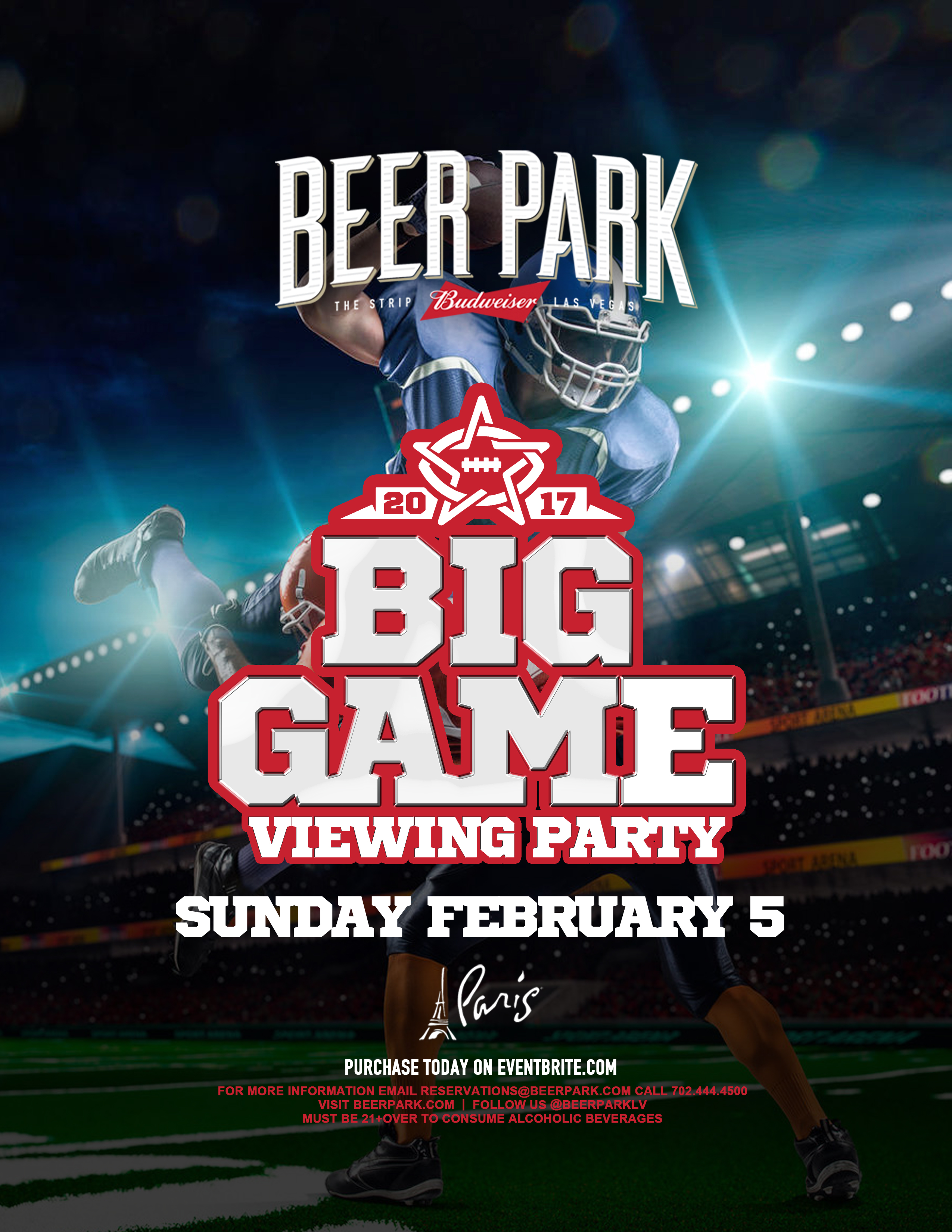 Big Game Viewing Party at Beer Park on Sunday, February 5 Galavantier